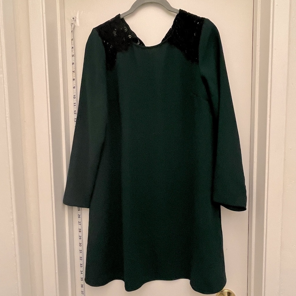 Dark green long sleeve dress